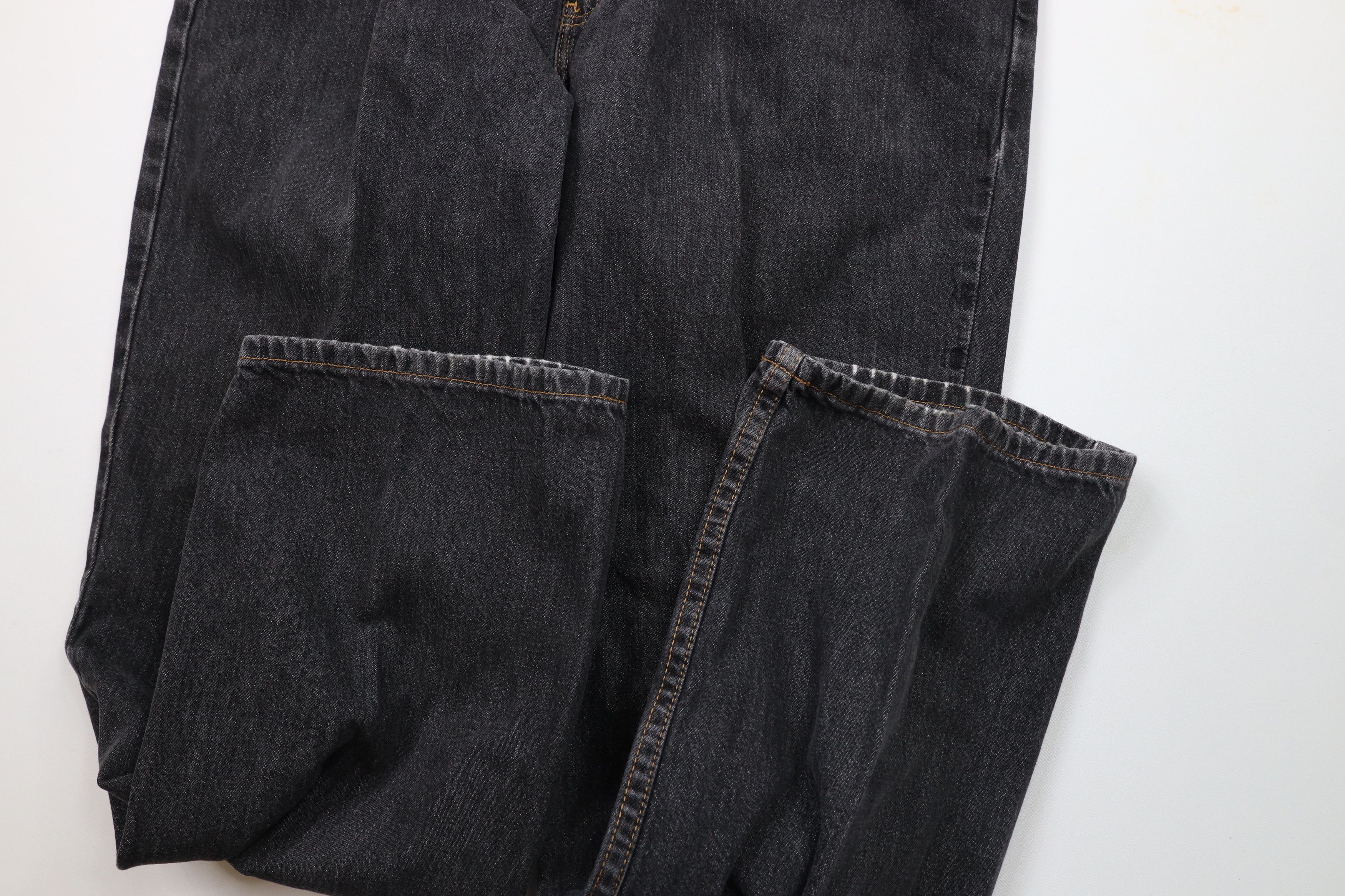 Tommy Hilfiger × Vintage Vintage 90s Tommy Hilfiger Fit Wide Leg Denim Jeans Black Size US 36 / EU 52 - 5 Thumbnail