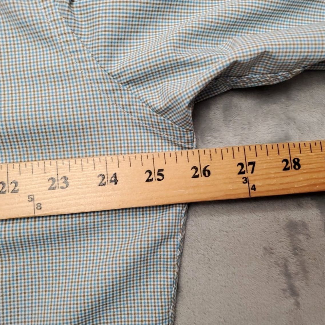 Peter Millar Peter Millar Shirt Mens L Multicolor Micro Check Crown Sport Performance Blend Plaid Cotton Long Sleeve Button-Up Casual Travel Outdoors Golf Mens Size US L / EU 52-54 / 3 - 8 Thumbnail