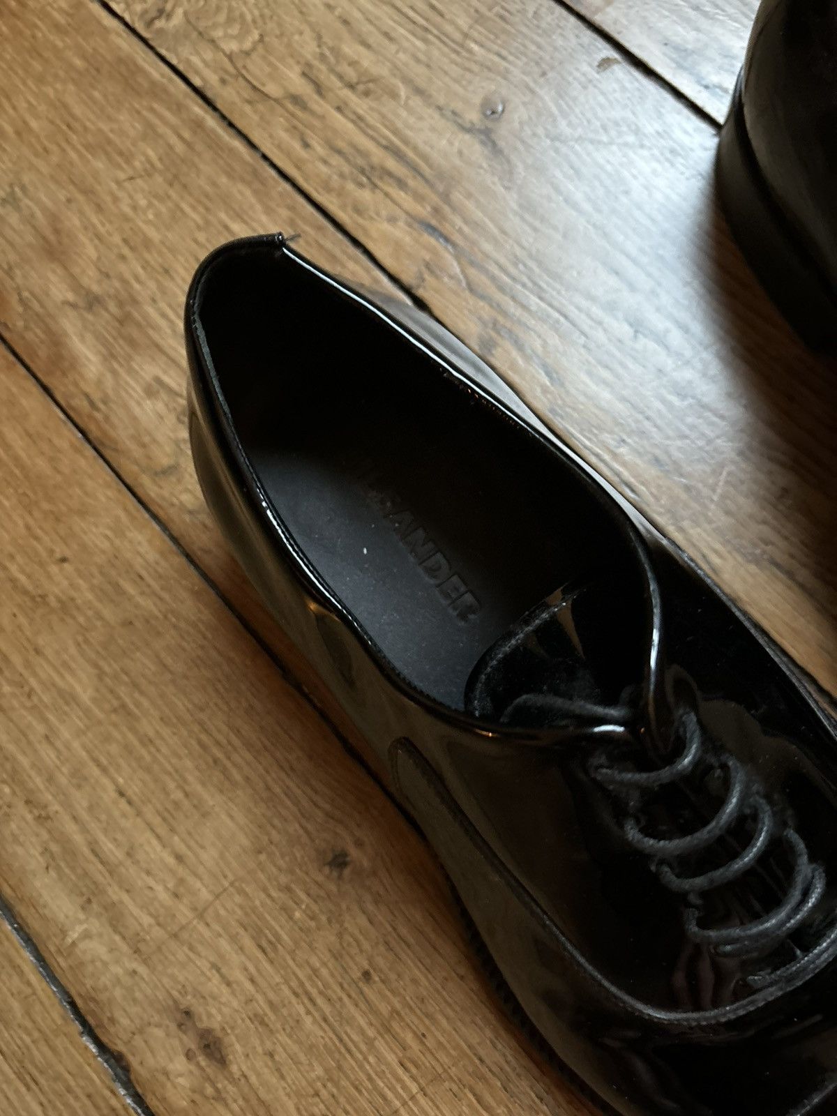 Jil Sander Jil Sander Patent Black Leather Derby Shoes Size US 9 / EU 42 - 6 Thumbnail