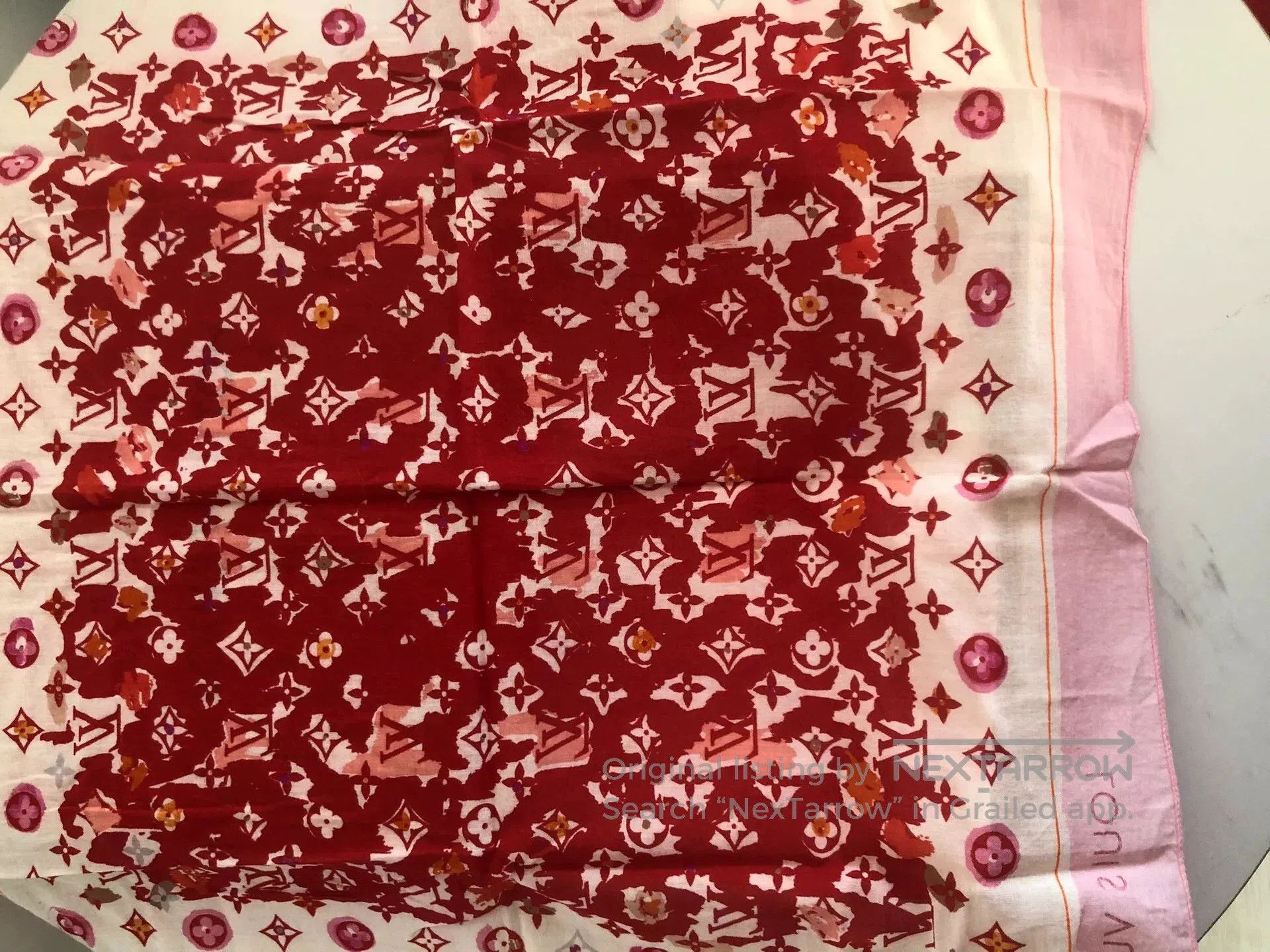 Louis Vuitton Louis Vuitton Pink Graffiti Bandana Scarf. Size ONE SIZE - 3 Thumbnail