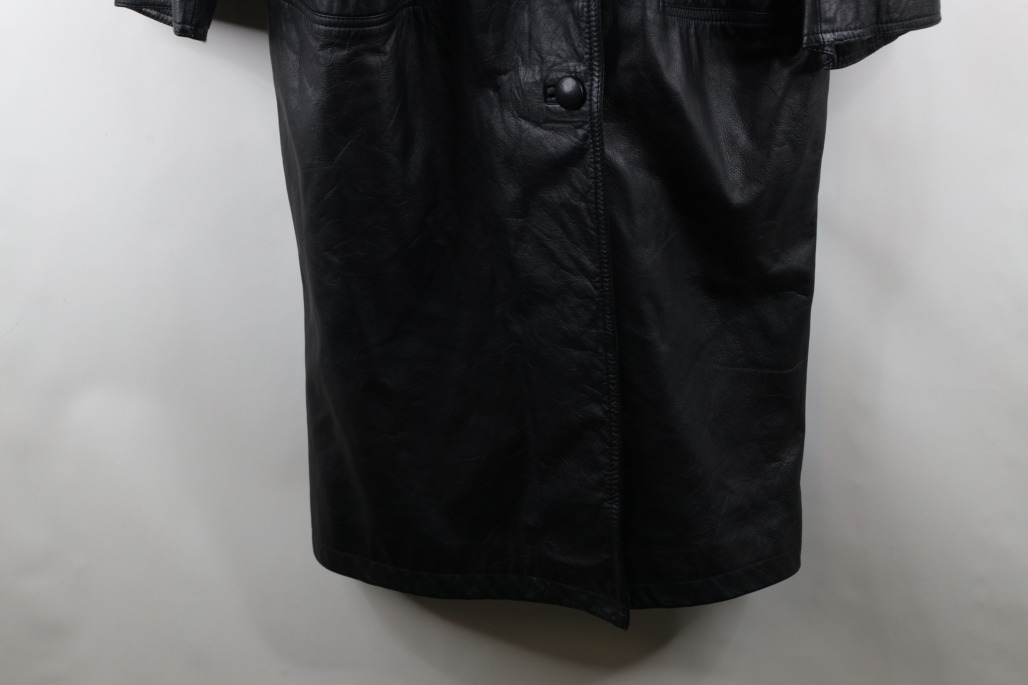 Vintage Vintage 90s Streetwear Gothic Leather Full Length Jacket Size L / US 10 / IT 46 - 4 Thumbnail
