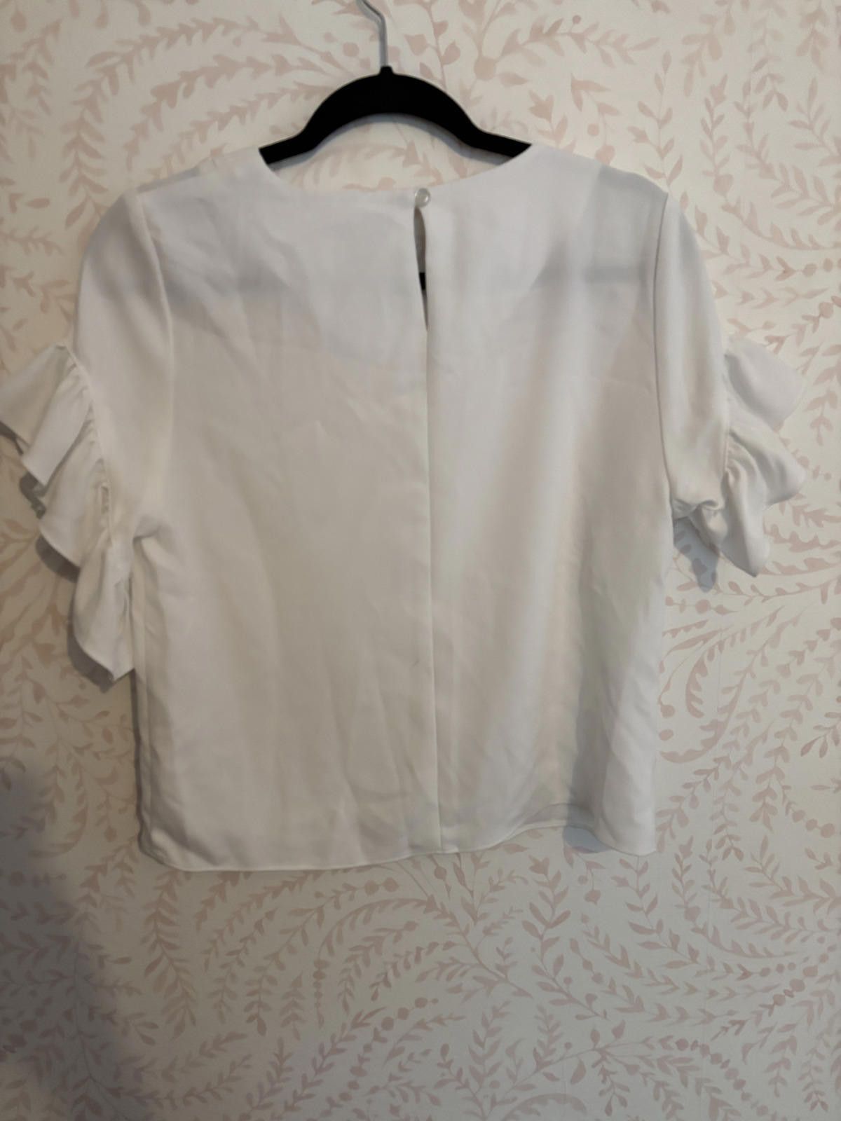 Drew House Saks 5th Ave Luxury Brand DREW Blouse with Ruffle Sleeves Size S / US 4 / IT 40 - 5 Thumbnail