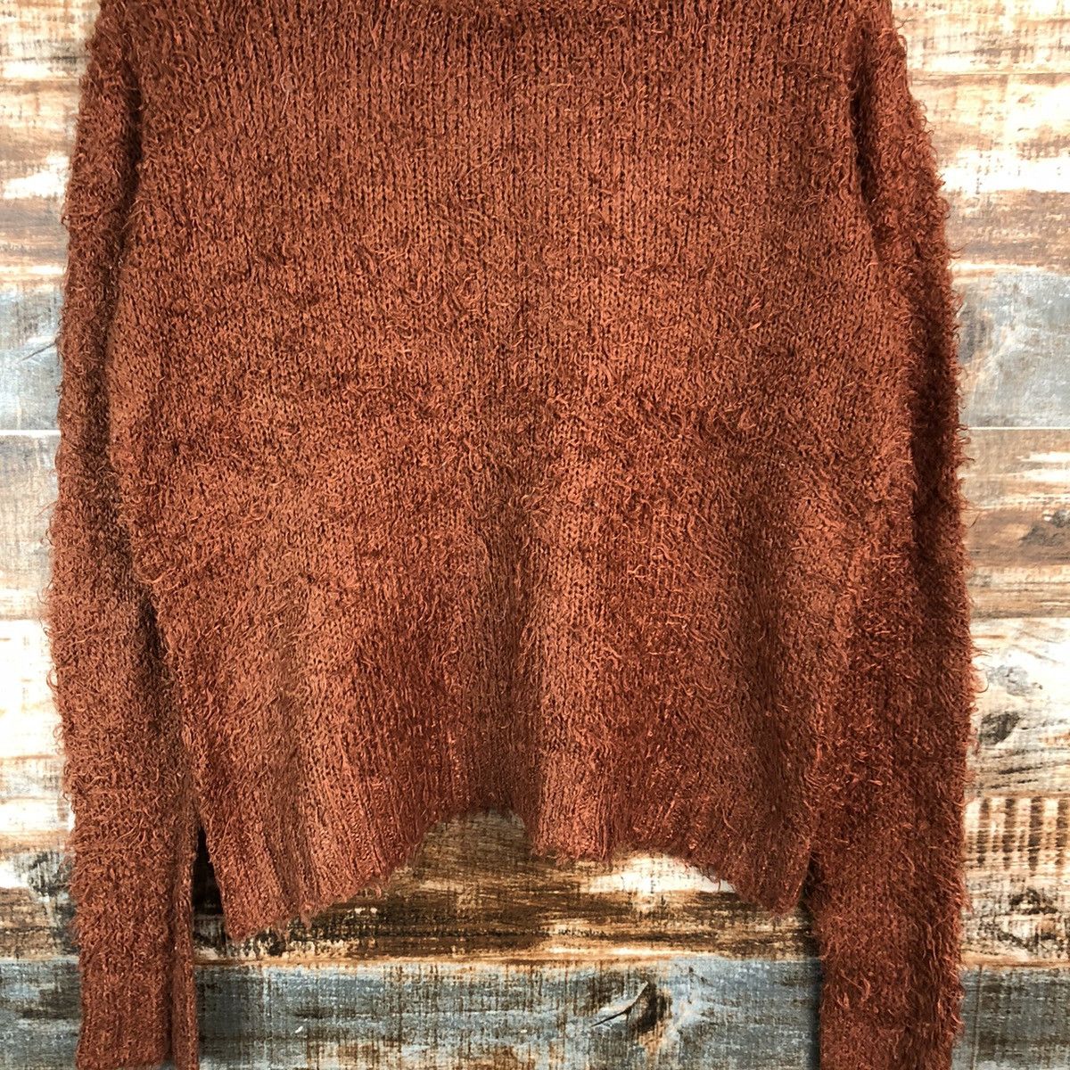 Japanese Brand DLL Creer Brown shaggy fur vintage Knitwear #C056 Size M / US 6-8 / IT 42-44 - 6 Thumbnail