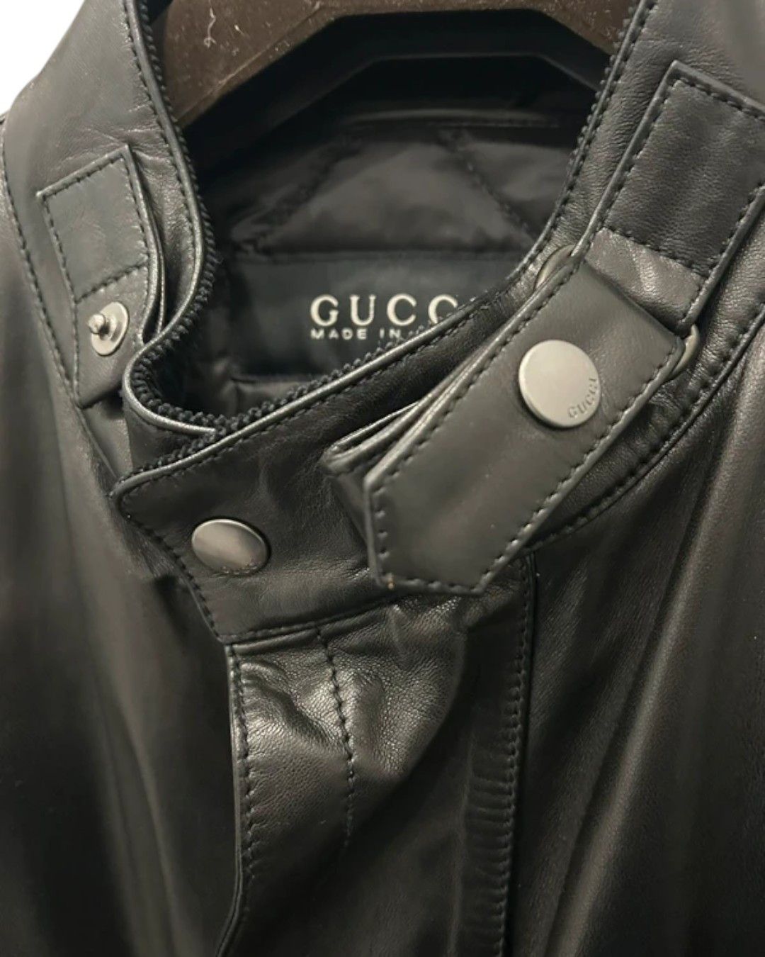 Gucci BELTED LEATHER COAT WITH DETACHABLE GOOSE DOWN LINING Size US M / EU 48-50 / 2 - 4 Thumbnail