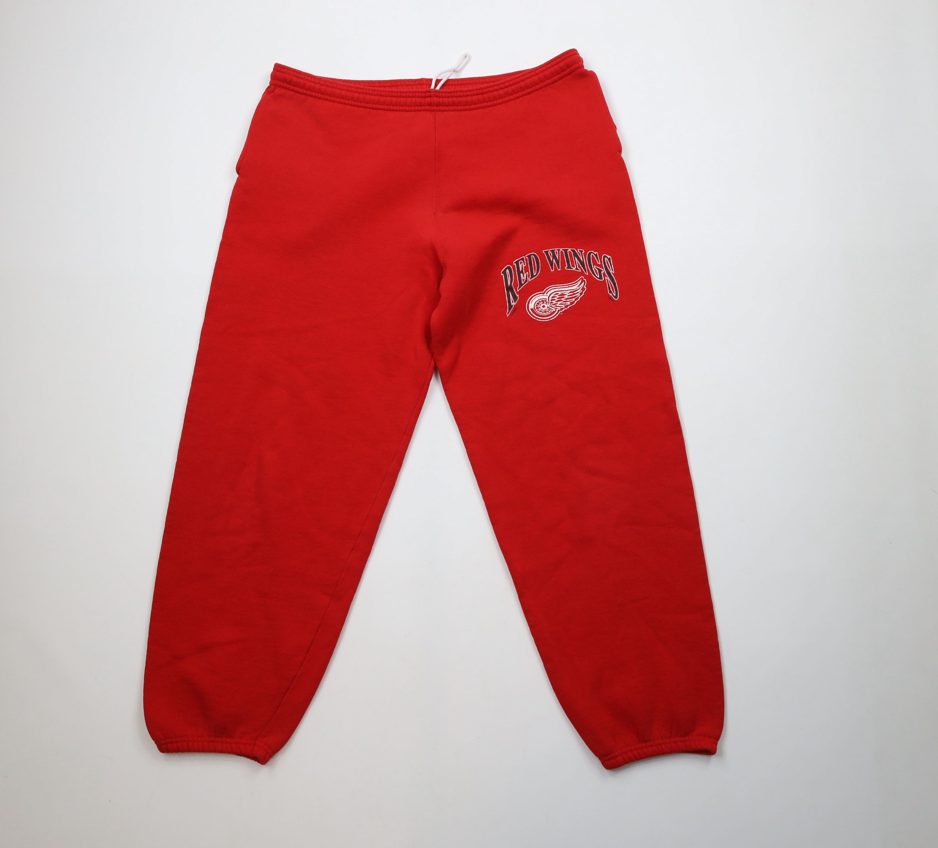 Vintage Vintage 90s Detroit Red Wings Hockey Sweatpants Joggers USA Size US 34 / EU 50 - 1 Thumbnail