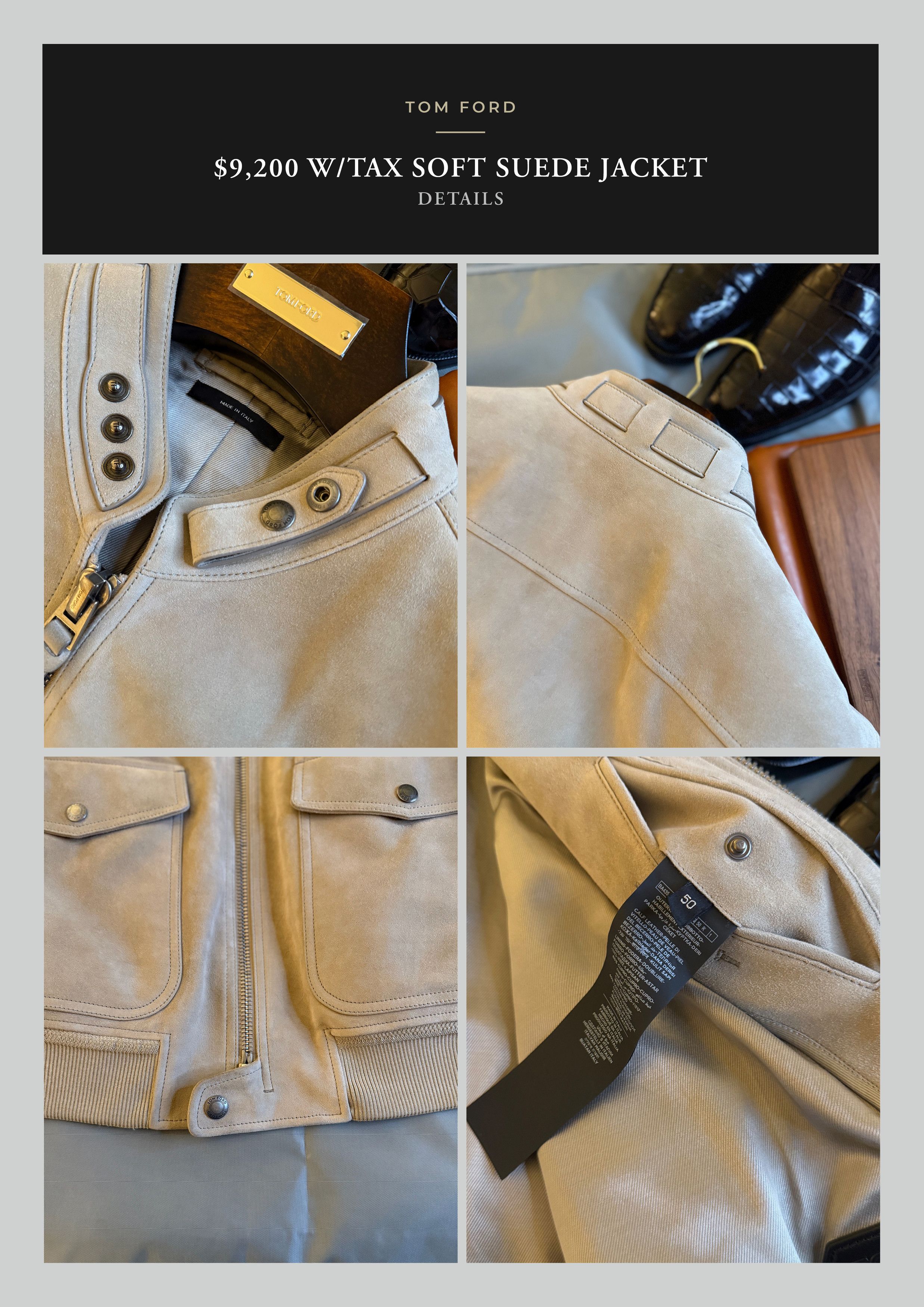 Tom Ford Coveted Ultra-Rare $9,200 w/tax Elevated Details Jacket Size US M / EU 48-50 / 2 - 9 Thumbnail