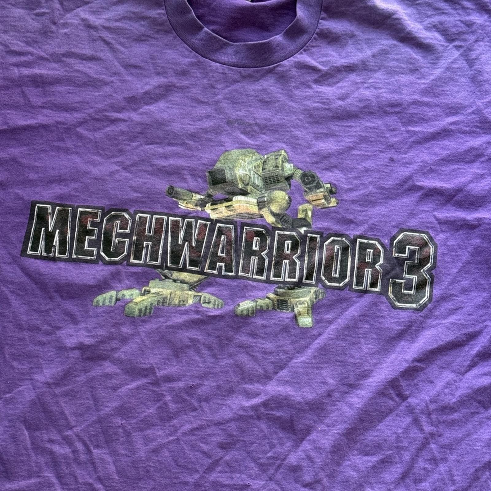 Fruit Of The Loom Vtg 1999 Mechwarrior 3 Purple Promo T Shirt Mens XXL Size US XXL / EU 58 / 5 - 2 Thumbnail
