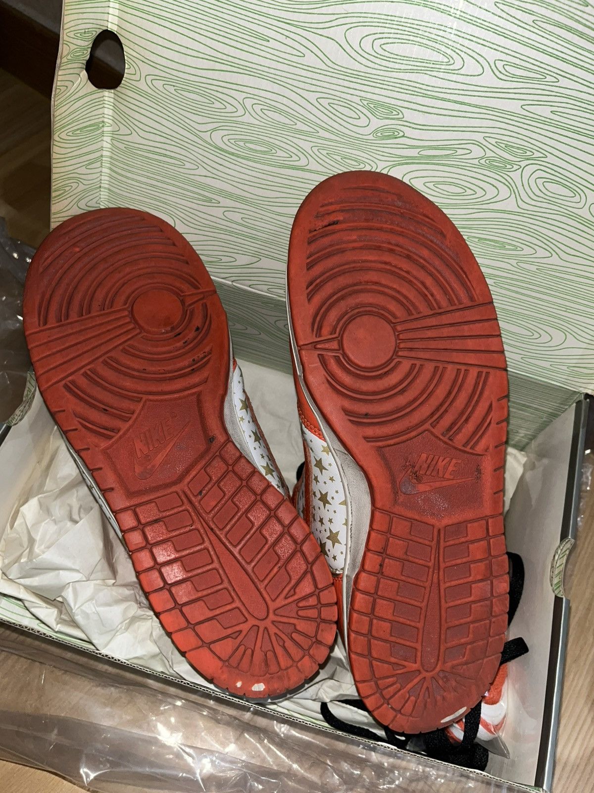 Nike × Supreme Supreme x Nike Dunk 2003 High Pro SB ‘Orange Stars’ SAMPLE Size US 10 / EU 43 - 7 Thumbnail