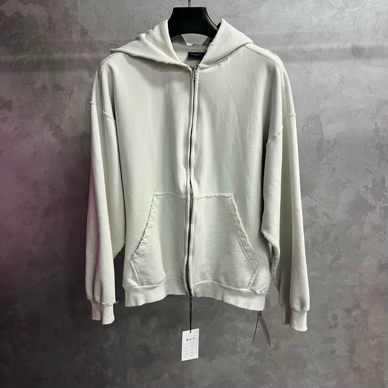 Balenciaga Balenciaga White graphic printed foam Logo zip hooded swea Size US S / EU 44-46 / 1 - 2 Thumbnail