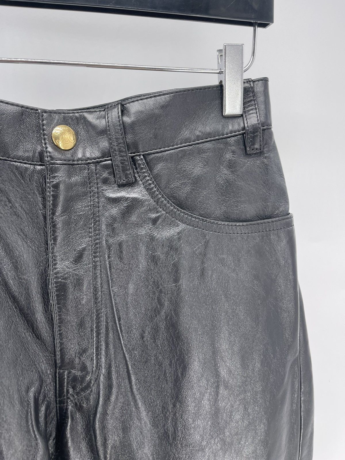 Celine Celine leather trousers Size 26" / US 2 / IT 38 - 4 Thumbnail