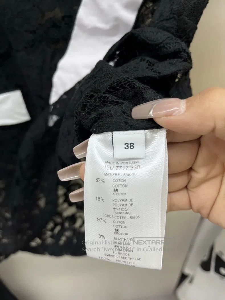 Givenchy Givenchy Size38 Pervert 17 Black Lace T-Shirt Size US M / EU 48-50 / 2 - 4 Thumbnail