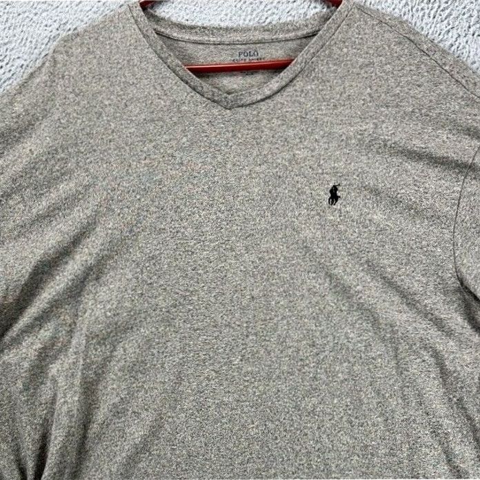 Polo Ralph Lauren Polo Ralph Lauren V-Neck T-Shirt Large 2XB Big Gray Pony Short Sleeve Tee Mens Size US XXL / EU 58 / 5 - 2 Thumbnail