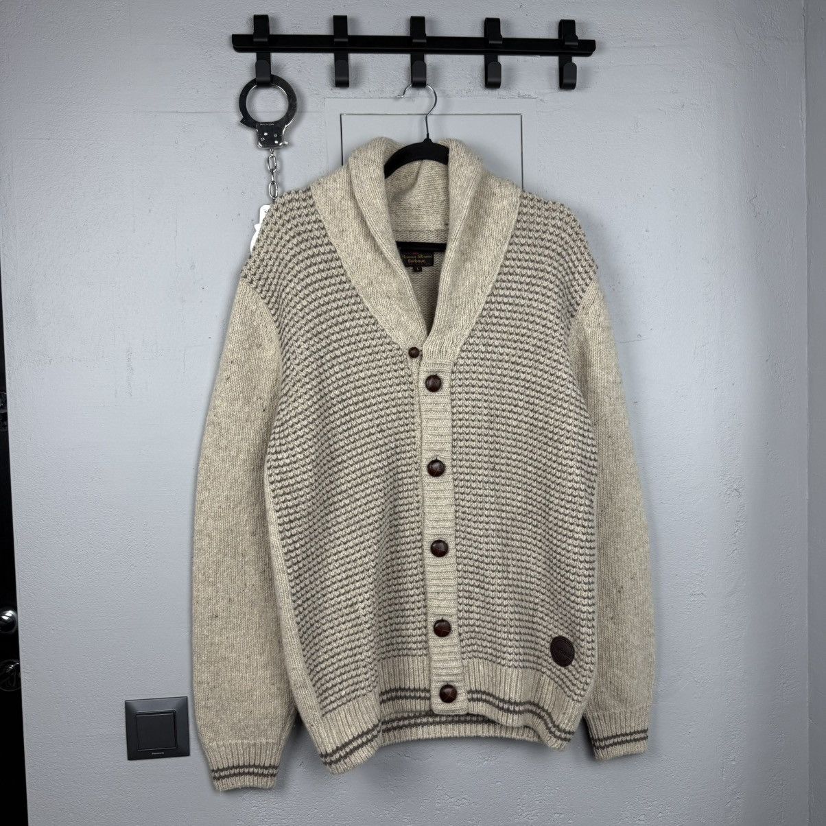 Barbour Vinatge Beacon Brand Barbour Cardigan Wool Sweater Size US L / EU 52-54 / 3 - 1 Thumbnail