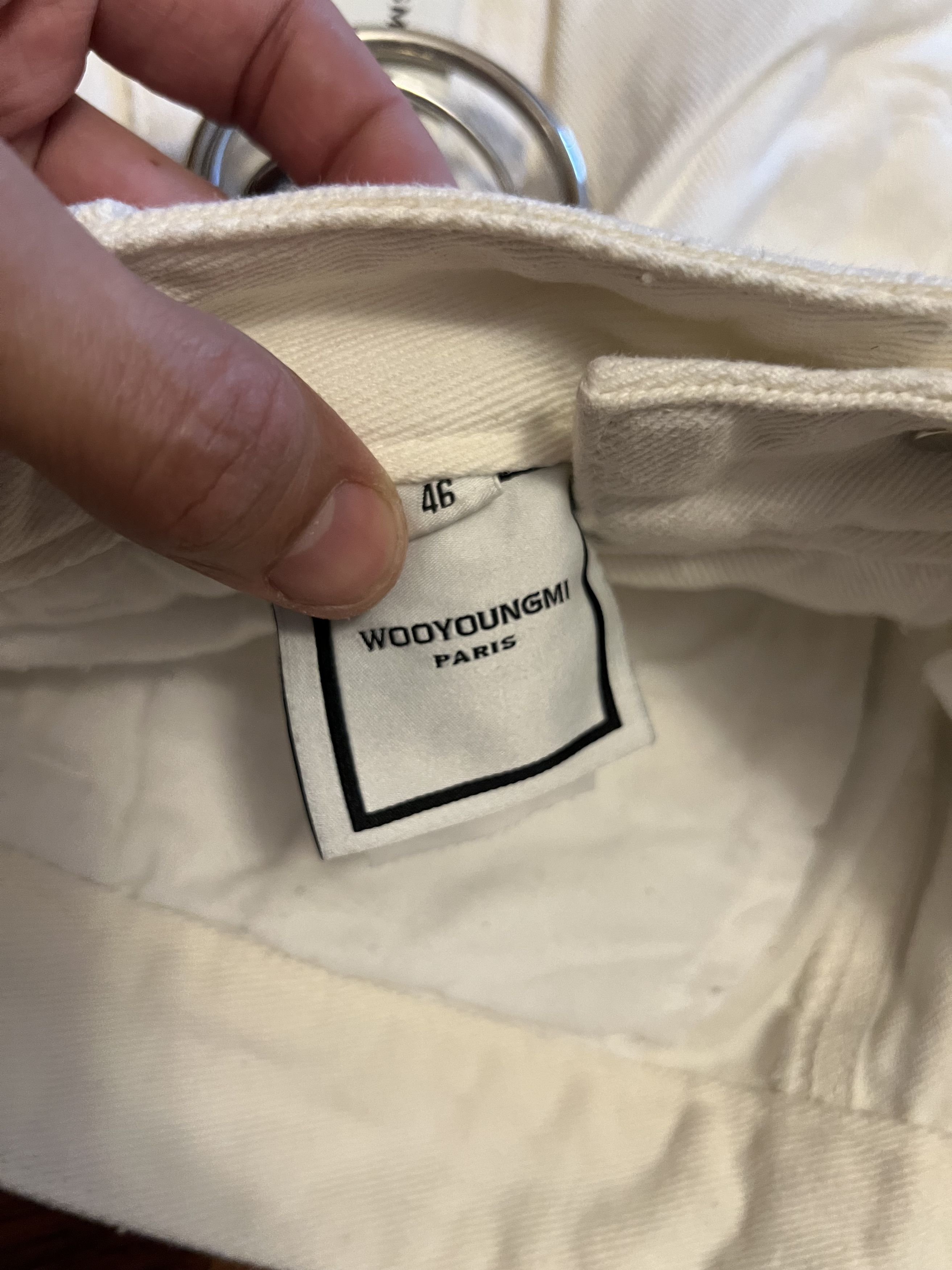 Wooyoungmi Wooyoungmi White Denim Cargo Pants Size US 30 / EU 46 - 4 Thumbnail
