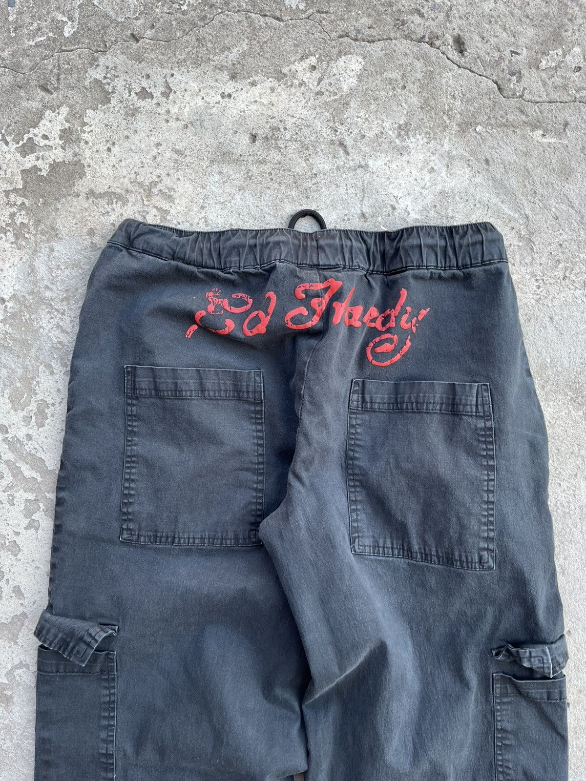 Ed Hardy Ed Hardy x Urban Outfitters Big Logo Cargo Parachute Pants Size 27" / US 4 / IT 40 - 14 Thumbnail