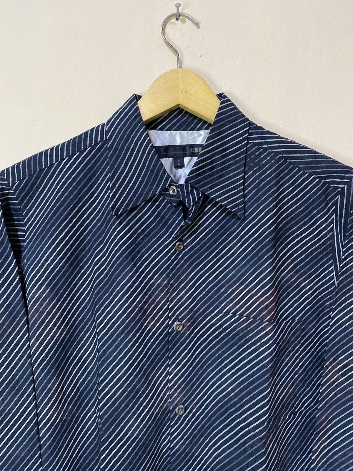Le Grande Bleu (L.G.B.) Schlussel Japan Zig Zag Rainbow Button Shirt Size US M / EU 48-50 / 2 - 4 Thumbnail