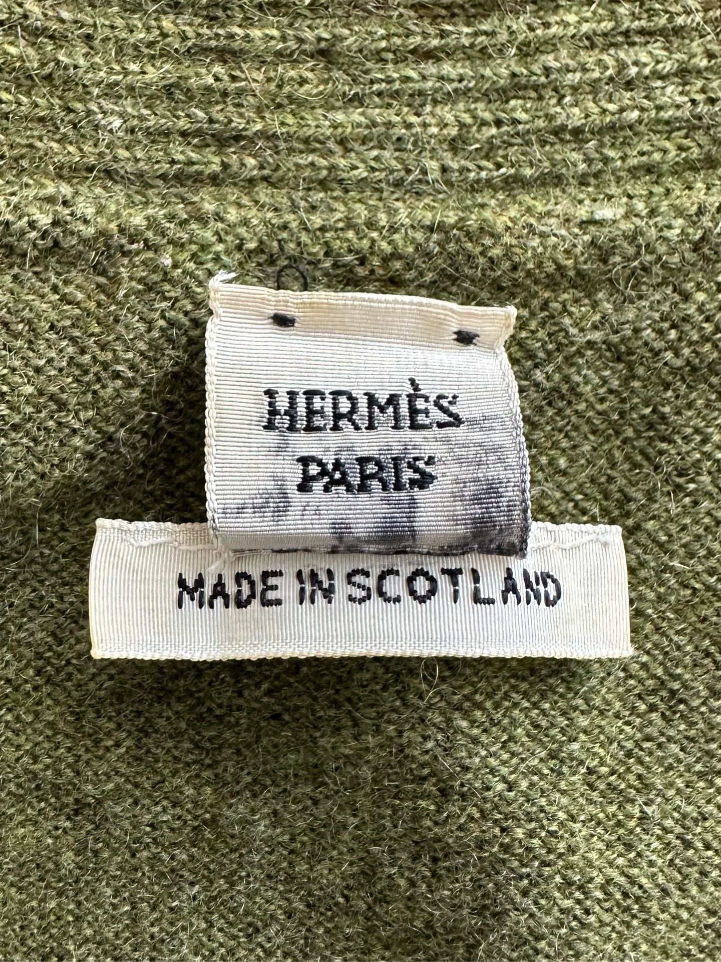 Hermes Hermes Gaultier solid green cashmere cardigan women's mid-l Size XS / US 0-2 / IT 36-38 - 8 Thumbnail