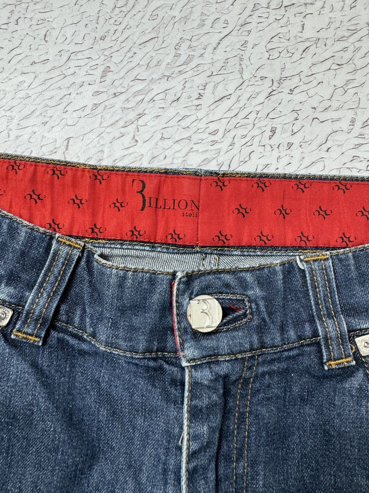 Billionaire Couture Billionaire Couture embroidered multilogo indigo jeans Size US 34 / EU 50 - 16 Thumbnail