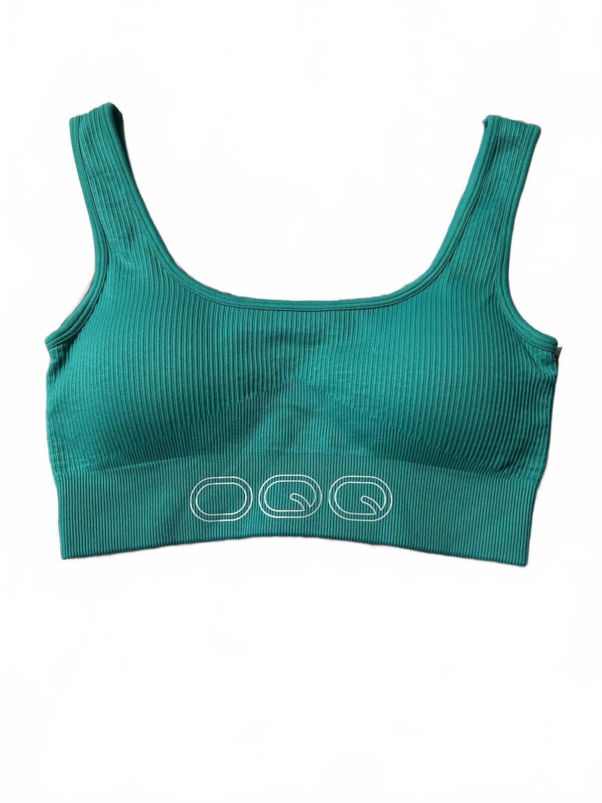 Other OQQ Seamless Ribbed Sports Bra in Teal Green Size 28" / US 6 / IT 42 - 2 Thumbnail