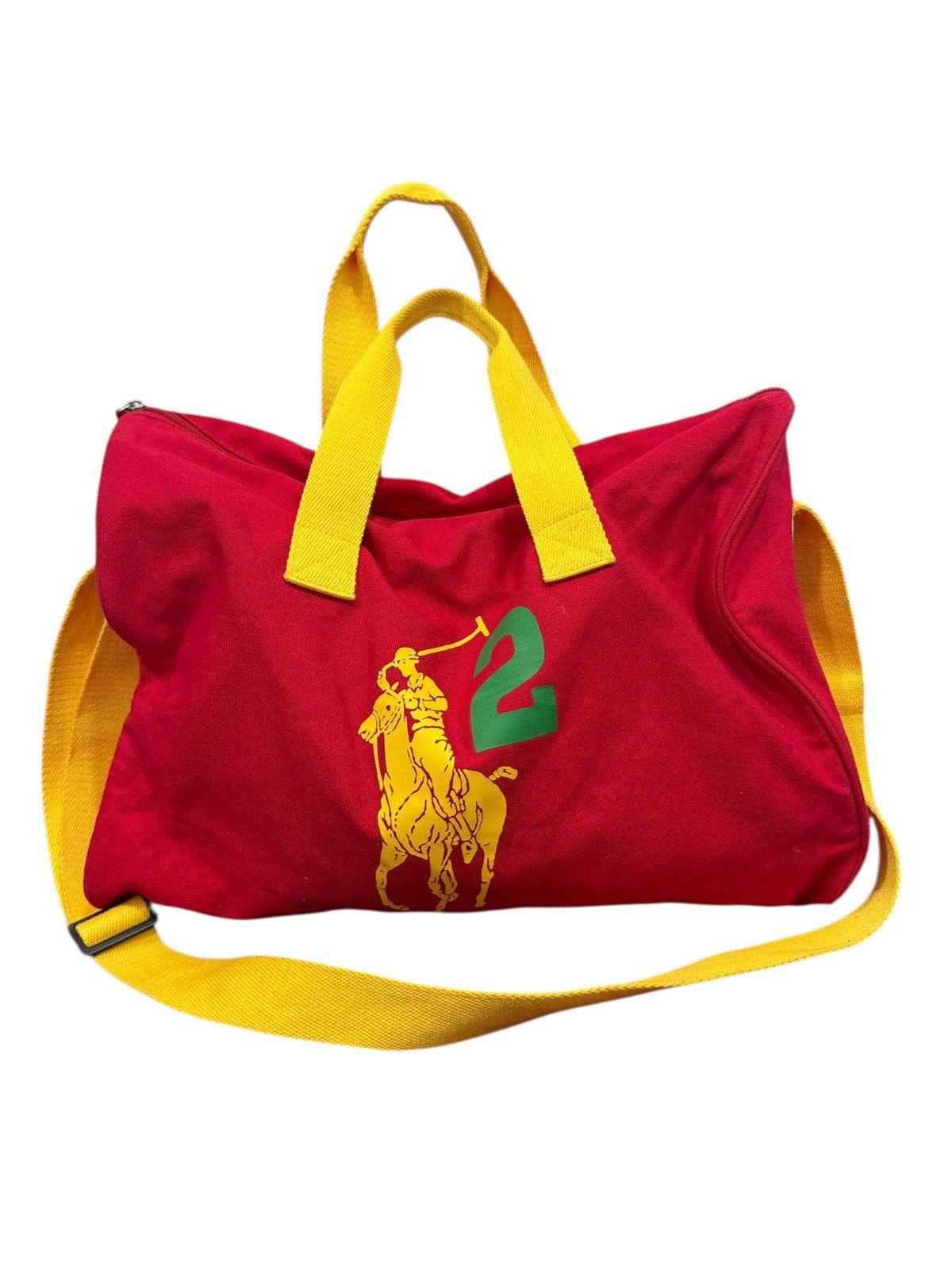 RRL Ralph Lauren Polo Ralph Lauren Large Duffel Bag, Red Big Logo Number 2 Size ONE SIZE - 1 Thumbnail