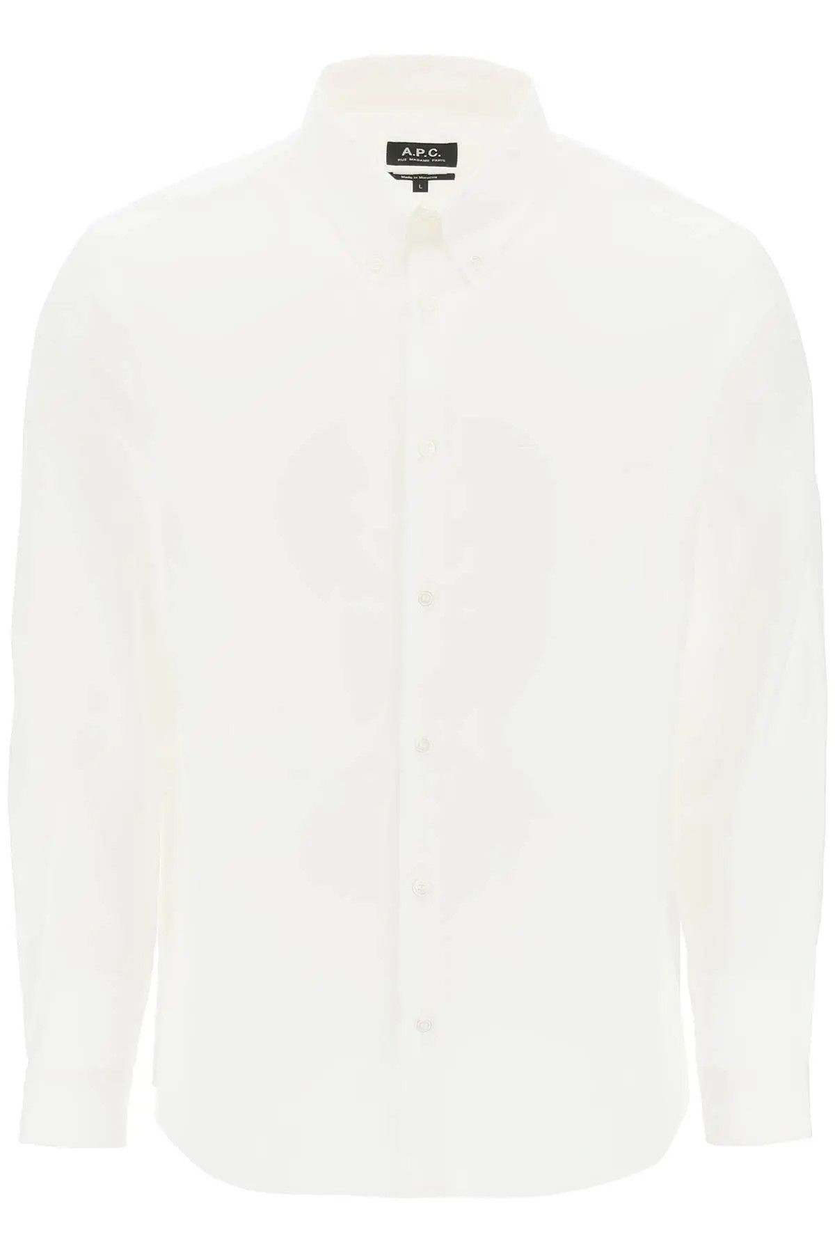 image of A P C O1S22I1N1223 Edouard Button-Down Shirt In White, Men's (Size Small)