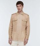 Saint Laurent Paris o1y0325 Solid Color Shirt in Khaki Size US M / EU 48-50 / 2 - 3 Thumbnail