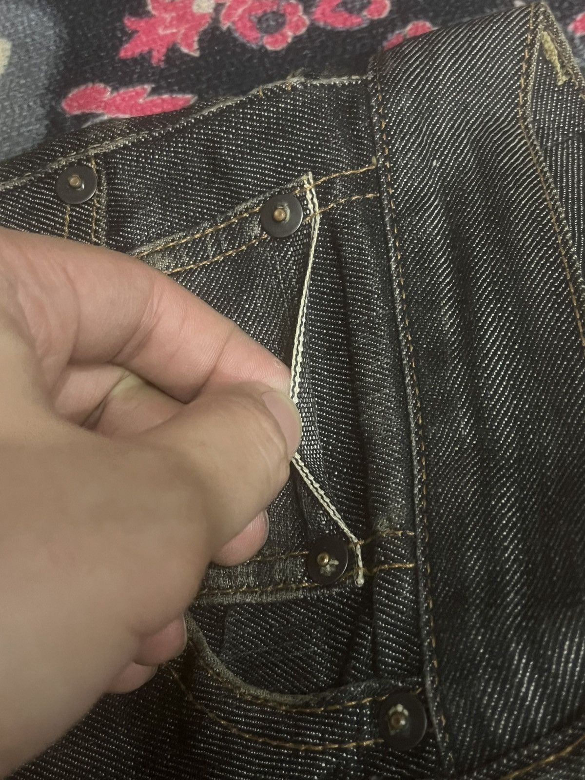 Kapital Japanese Back Number Rusty Wash Tight Straight Selvedge Jean Size US 32 / EU 48 - 6 Thumbnail