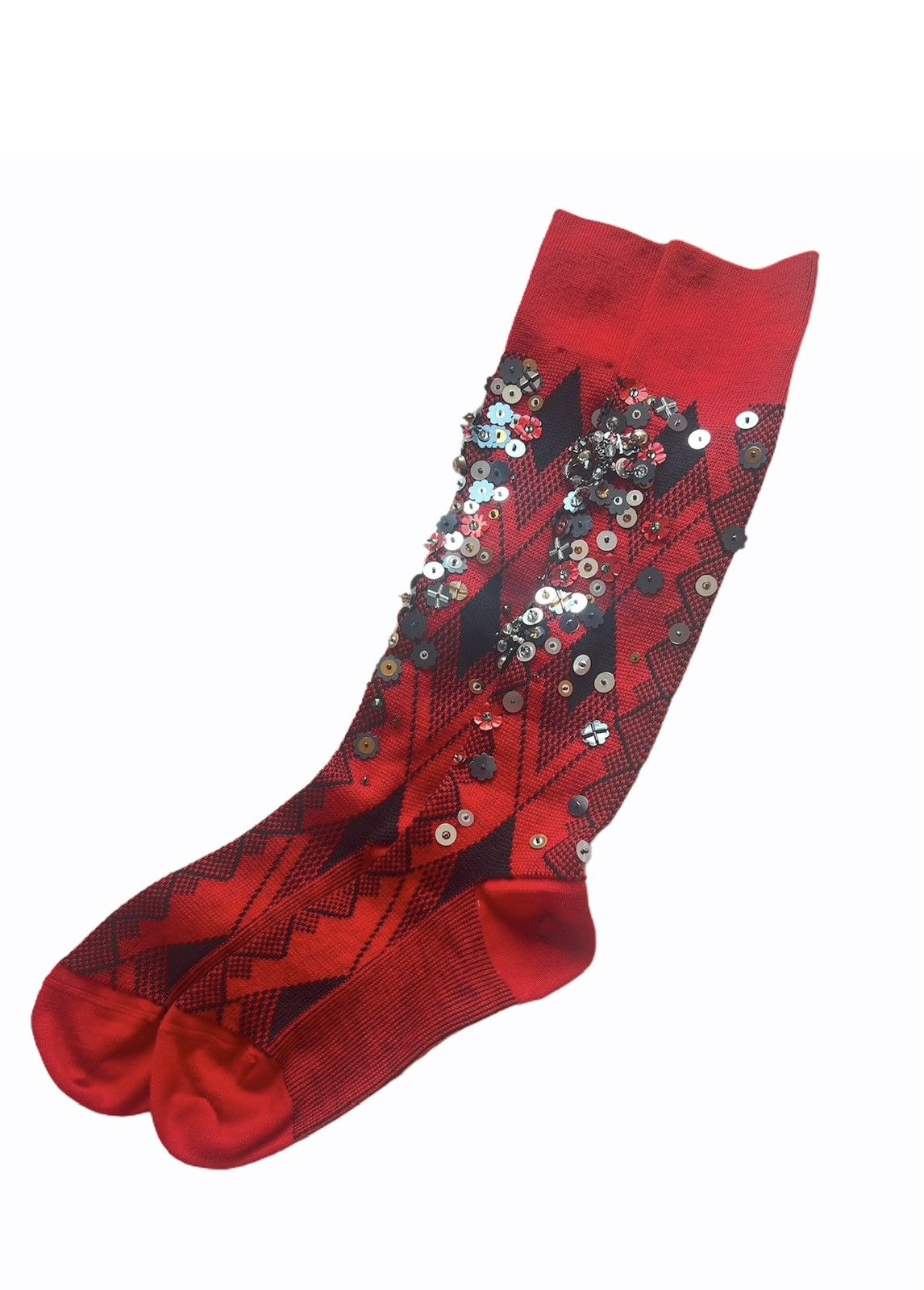 Miu Miu 🔥 Miu Miu Girl runway Sequins socks Size ONE SIZE - 2 Thumbnail