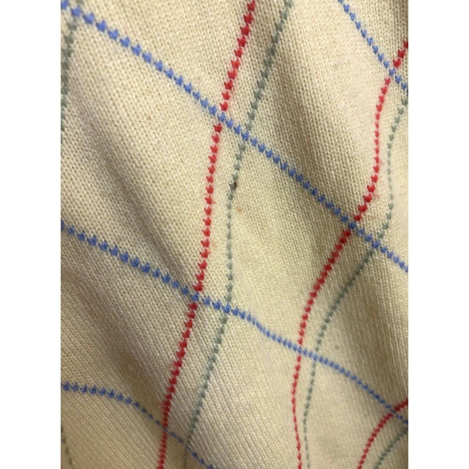 Vintage Paul Fredrick Sweater Mens Medium Yellow Cashmere Argyle Diamond Crewneck Knit Size US M / EU 48-50 / 2 - 4 Thumbnail