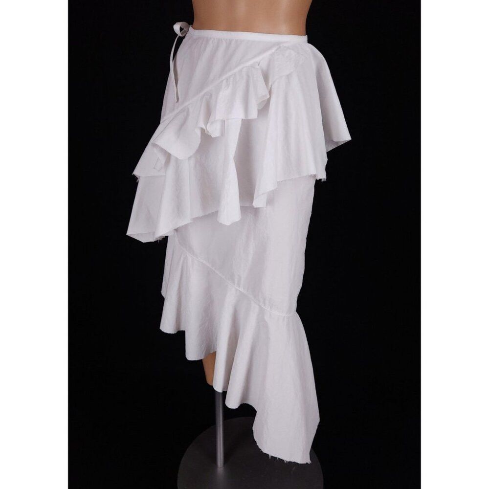 Marques'Almeida Marques Almeida Asymmetrical Tiered Skirt Size 6 White $375 Size 28" / US 6 / IT 42 - 5 Thumbnail