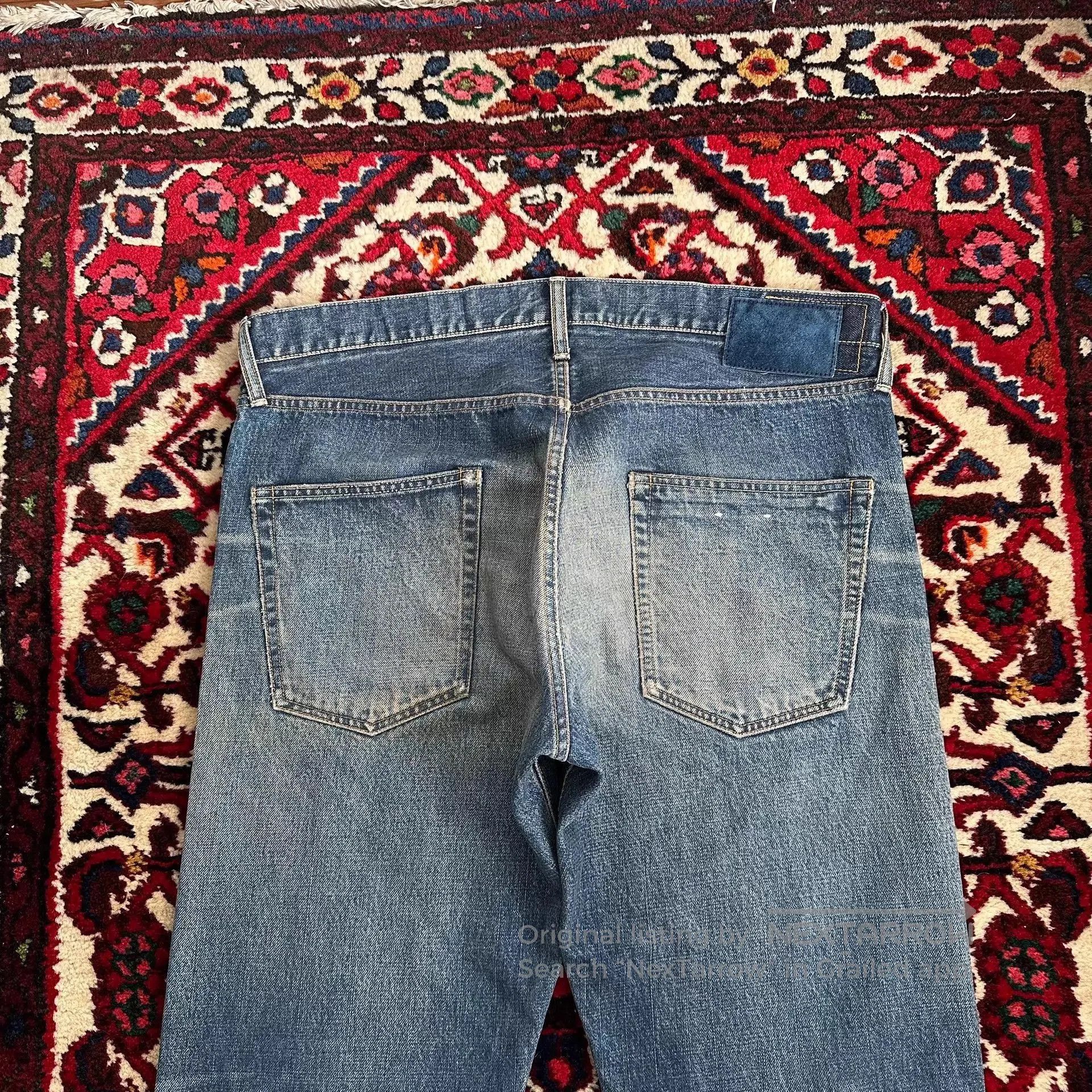 Visvim Blue Denim Jeans with Distressed Fade. Size US 36 / EU 52 - 4 Thumbnail