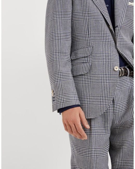 Brunello Cucinelli o1w1db10226 Suit Type Jacket in Dark Blue Size US XL / EU 56 / 4 - 3 Thumbnail