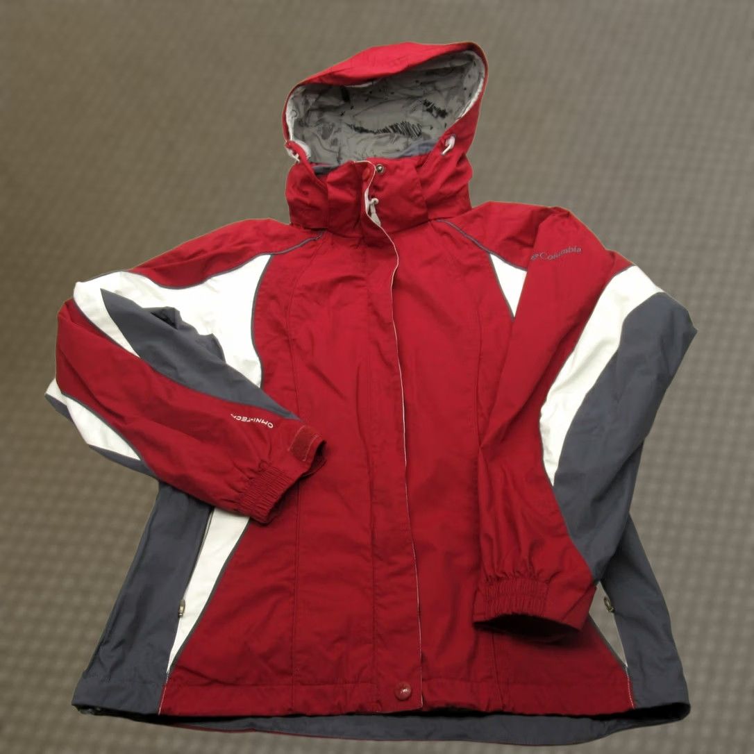Vintage Columbia Jacket Womens Medium Red Interchange Hooded Waterproof 3in1 Shell Size M / US 6-8 / IT 42-44 - 1 Thumbnail