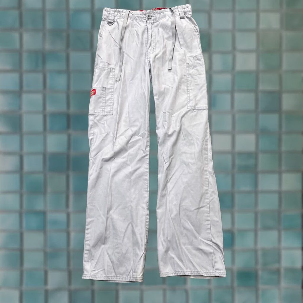 Dickies Dickies Pants Mens Small Gray EDS Signature Scrubs Cargo Pockets Straight Leg Size US 29 - 1 Thumbnail