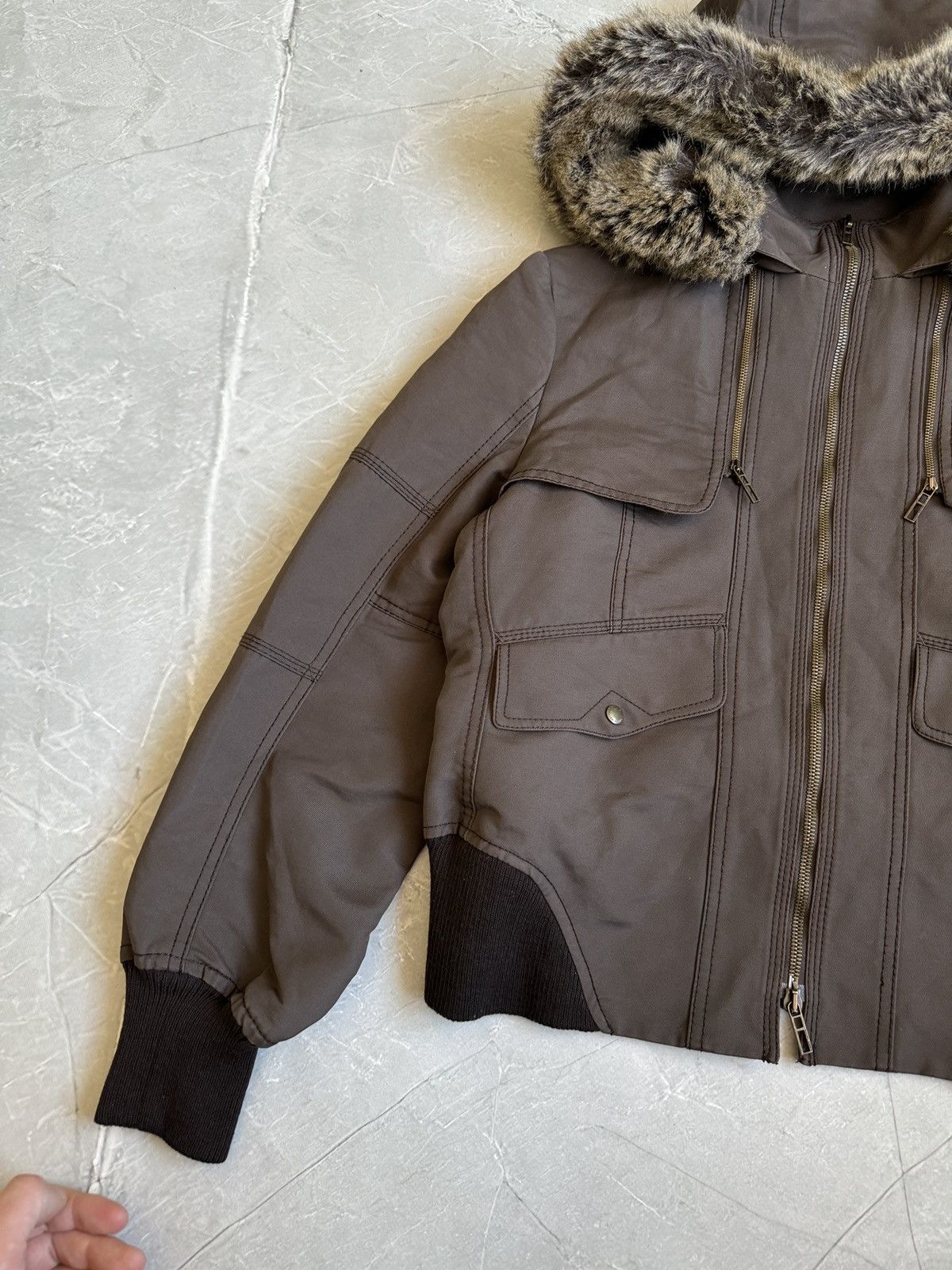 Hysteric Glamour VTG Y2K Faux Fur Hood Cropped Jacket Ifsixwasnine LGB Style Size L / US 10 / IT 46 - 5 Thumbnail