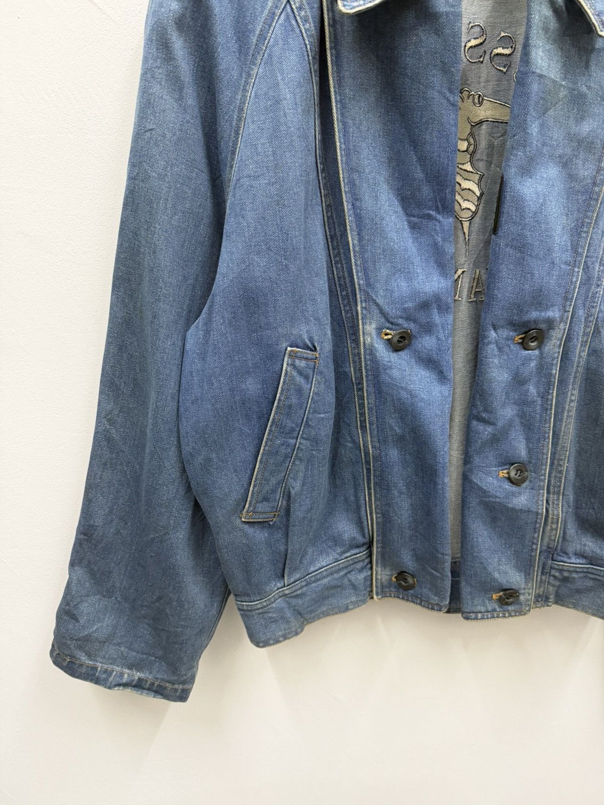 Trussardi Vintage Trussardi Jeans Big Logo Denim Jacket Size US M / EU 48-50 / 2 - 3 Thumbnail