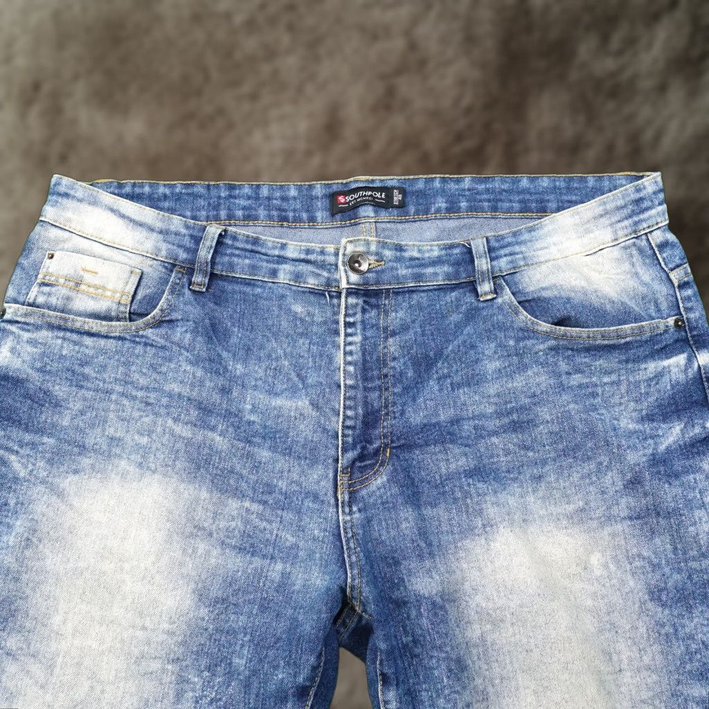 Southpole VINTAGE SOUTHPOLE DENIM SHORTS MENS 40 STRETCH JORTS BLUE 12 INSEAM 00s Y2K Shorts Mens 40 Blue Denim Short Casual Vintage Size US 40 / EU 56 - 1 Thumbnail