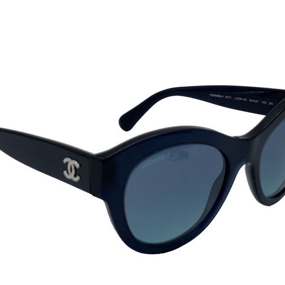 Chanel Chanel 5371 Dark Blue Oversized Sunglasses Size ONE SIZE - 8 Thumbnail