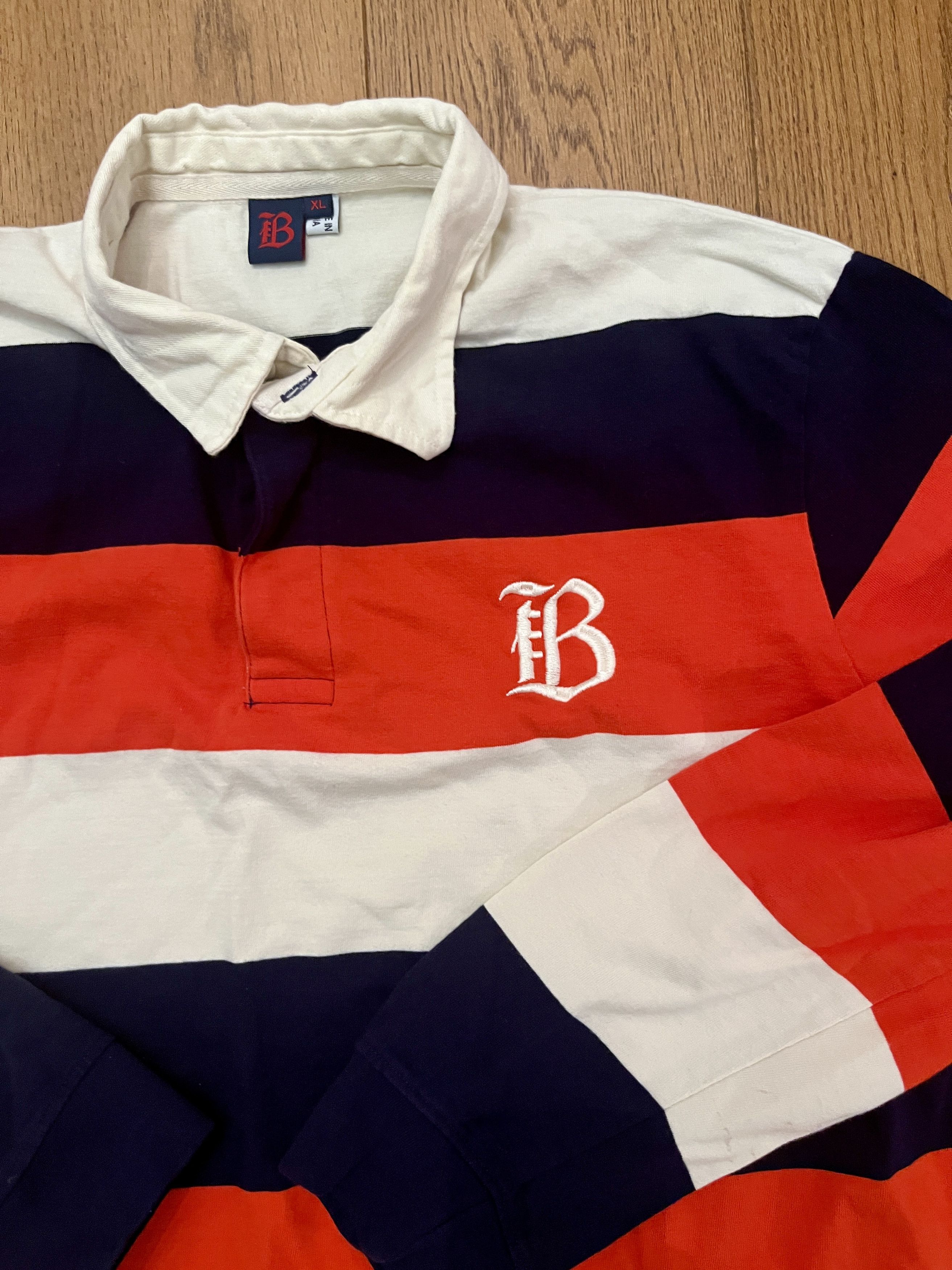 Vintage Official Bay FC Heritage Rugby Shirt Navy/Poppy Red/White XL Size US XL / EU 56 / 4 - 3 Thumbnail