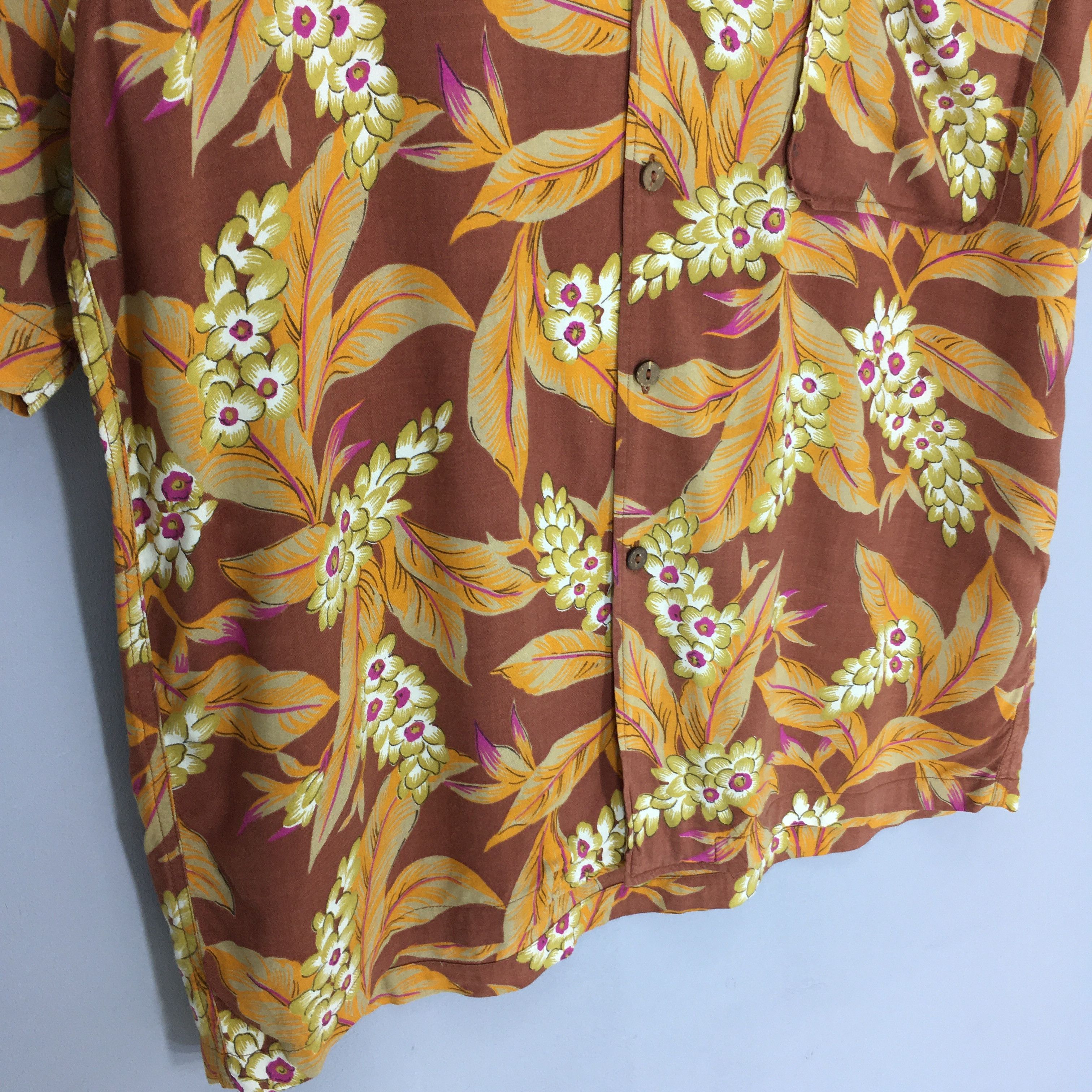 Other Vintage 90s Aloha Floral Hawaiian Rayon Shirt Large Size US L / EU 52-54 / 3 - 4 Thumbnail