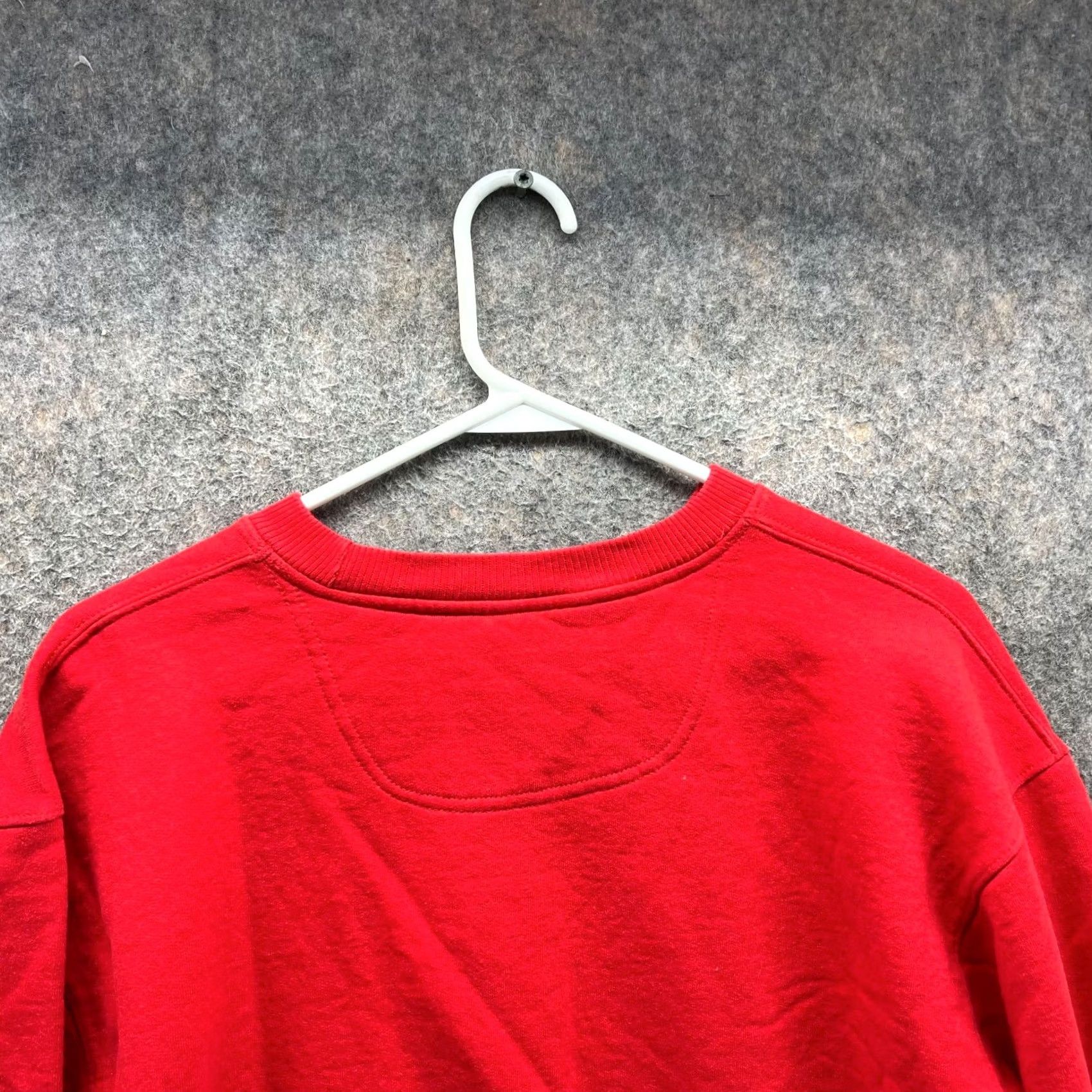 Champion VINTAGE Champion Sweater Mens Medium Red Crewneck Pullover Fleece Logo Cotton 90s Grooved 90s Size US M / EU 48-50 / 2 - 6 Thumbnail