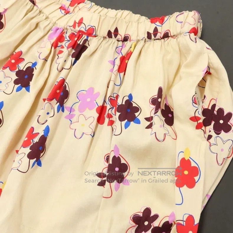 Comme des Garcons Comme Des Garcons size S Floral patterned long skirt, beig Size 23" - 4 Thumbnail