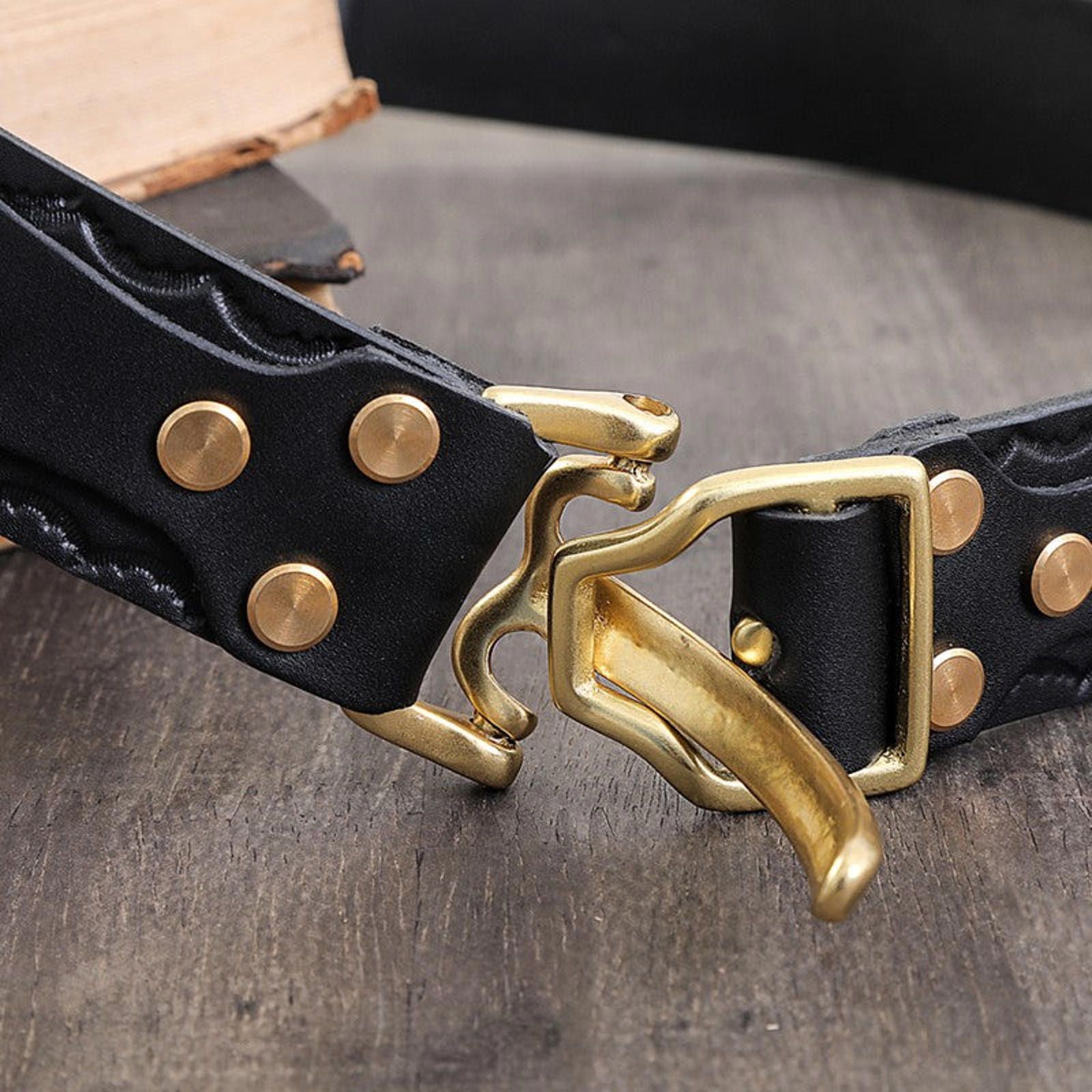 Amekhaki Veg-Tan Belt – Top Leather, Copper Buckle