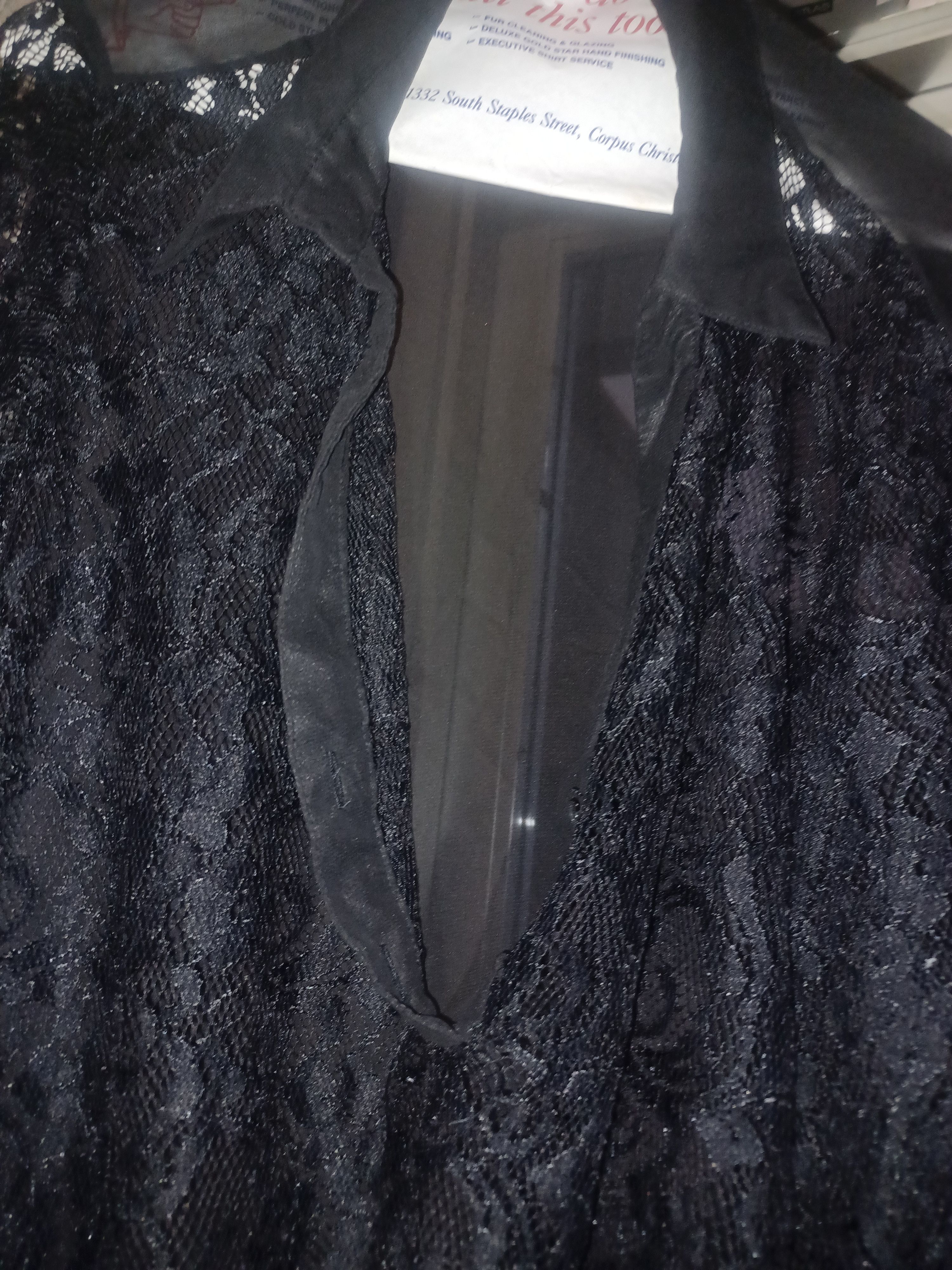 Other Tatoo Me Womens Sheer Blouse 2X Black Lace Size XXL / US 16-18 / IT 52-54 - 3 Thumbnail