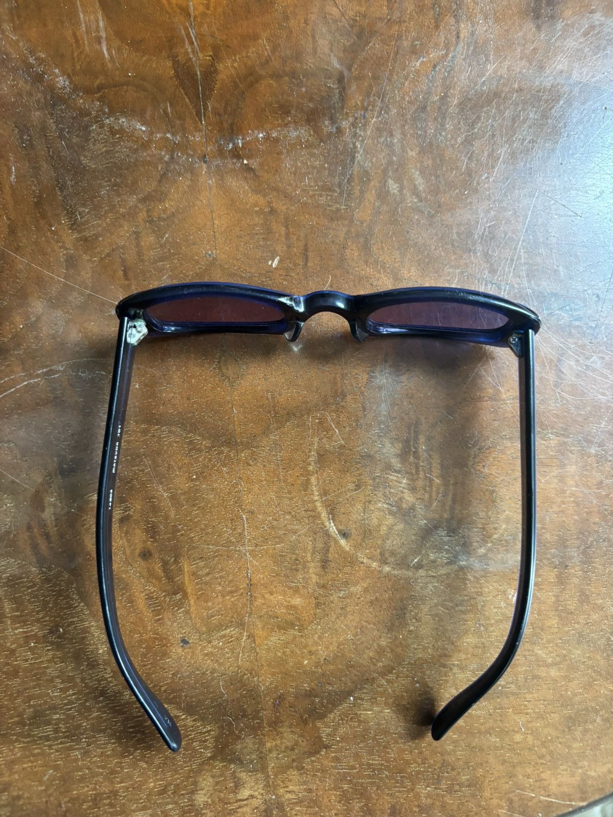 Matsuda 14603 Vintage Square Purple Lens Sunglasses (Blue) Size ONE SIZE - 7 Thumbnail