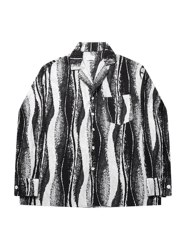 Other BAKU.CO Black & White Abstract Pleated Button-Up Size US L / EU 52-54 / 3 - 1 Thumbnail