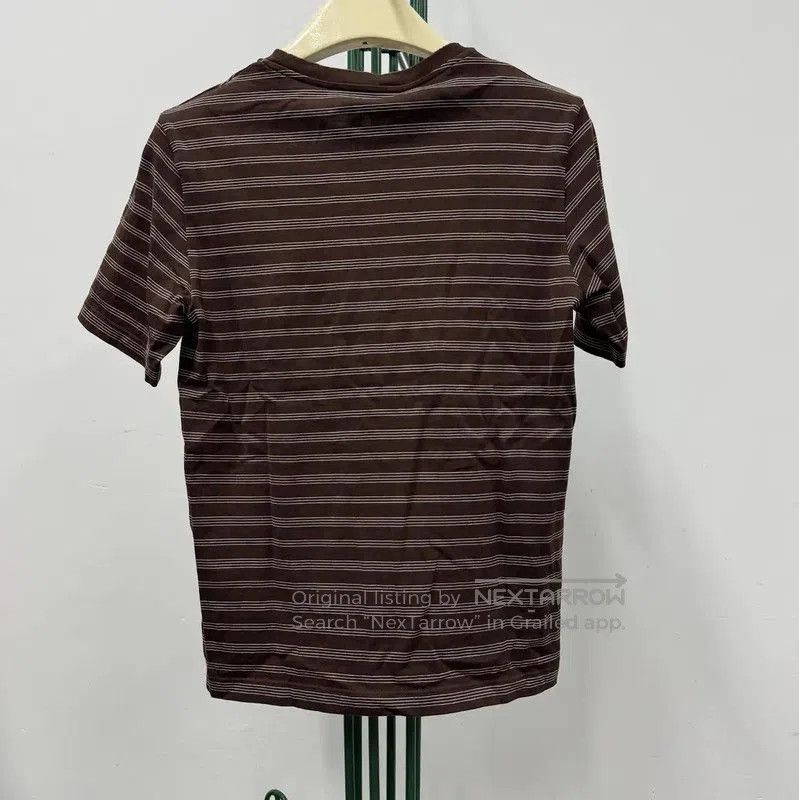 Miu Miu Miu Miu Brown Striped Cotton Summer T-Shirt . Size S / US 4 / IT 40 - 5 Thumbnail