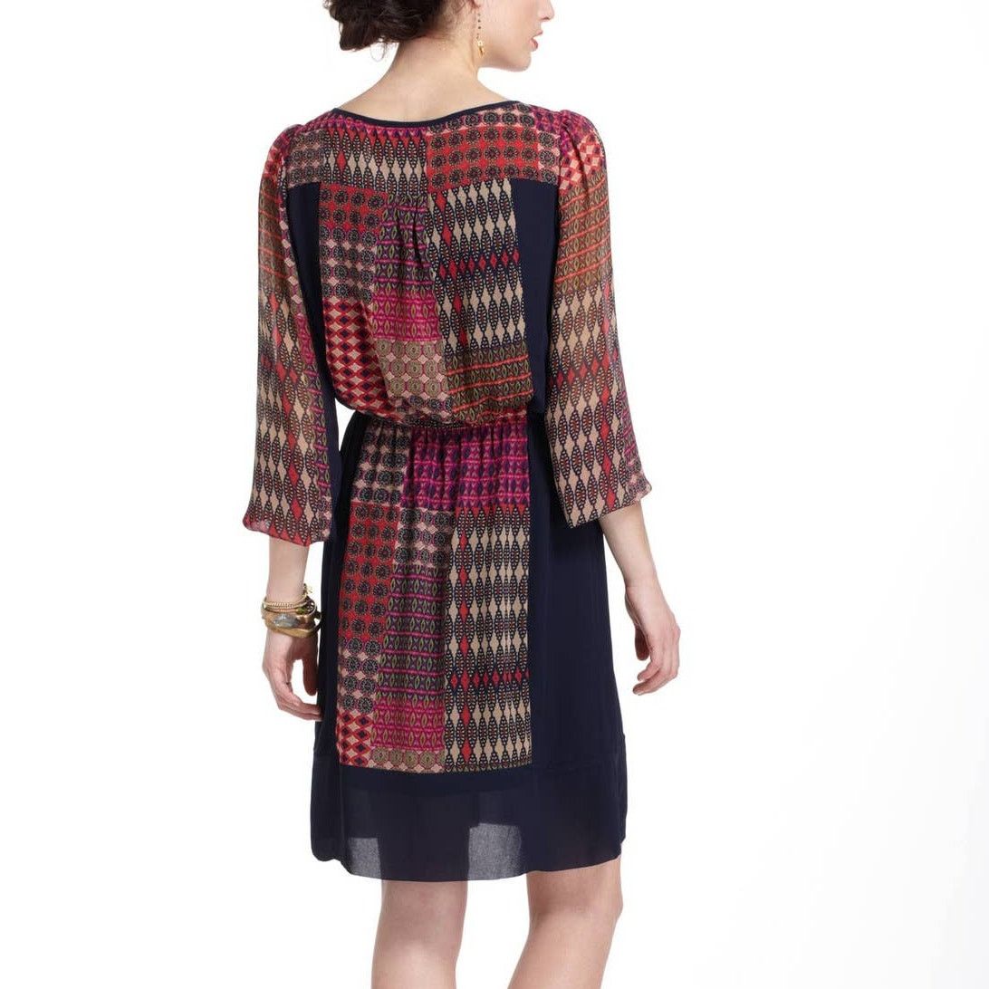 Anthropologie New Anthropologie Rosalie Peasant Mini Dress by Maeve XS Geo Size XS / US 0-2 / IT 36-38 - 2 Thumbnail