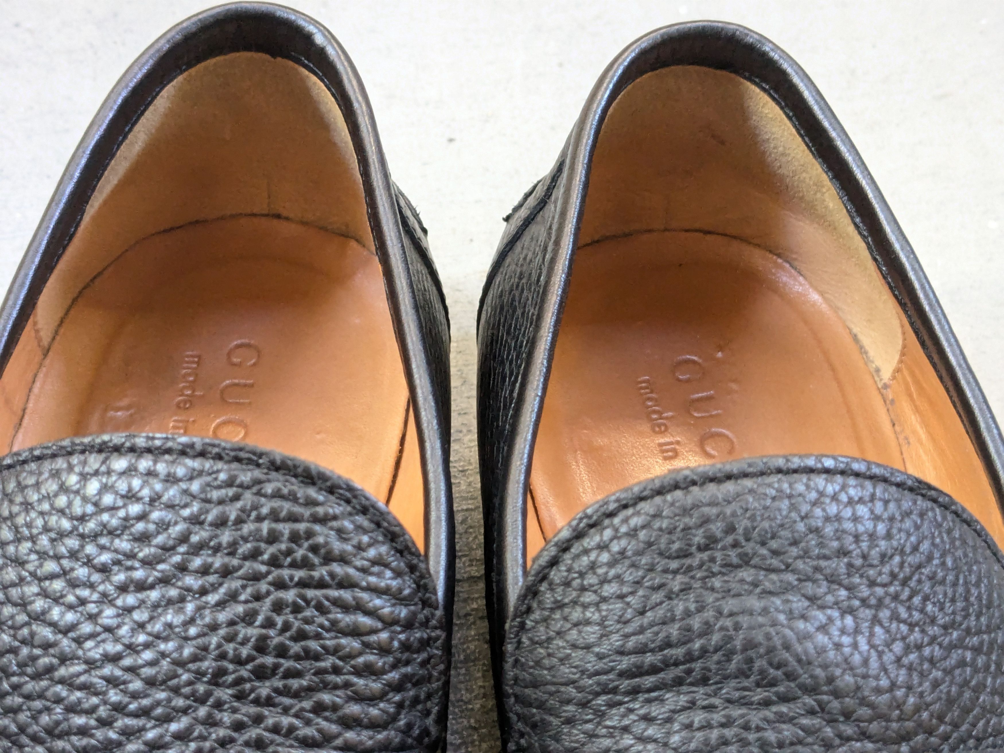Gucci × Vintage Gucci Horsebit Loafers Black 10 Slip Ons Snaffle Leather Size US 10 / EU 43 - 8 Thumbnail