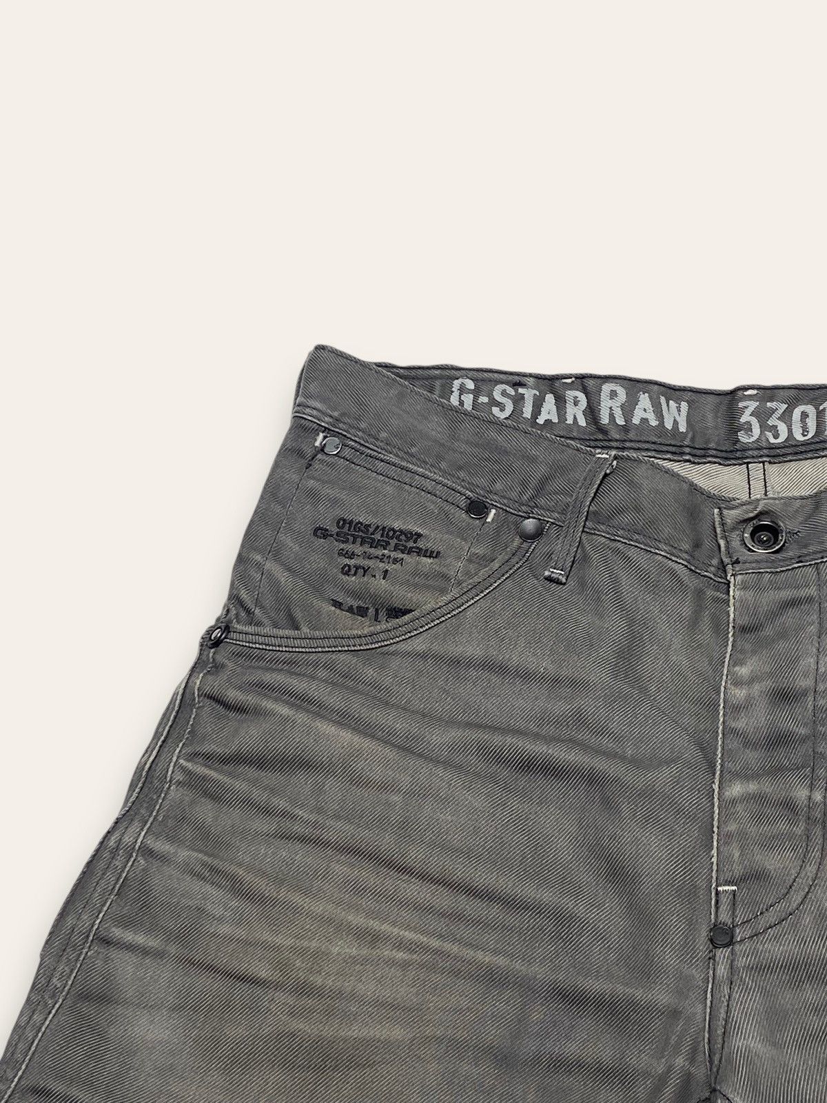 G-Star Vintage G STAR RAW Grey Double Knee Denim Jeans Italy Made Size US 34 / EU 50 - 6 Thumbnail